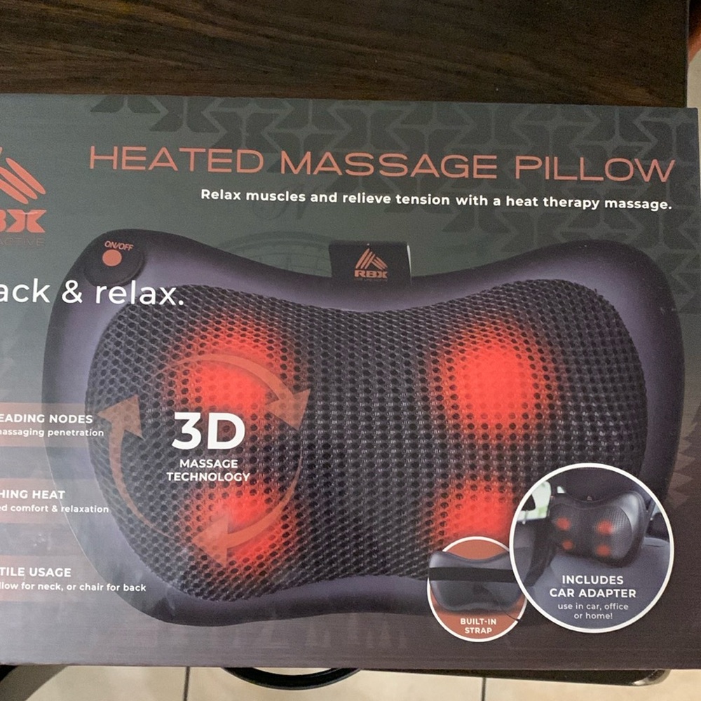 Heated massage pillow